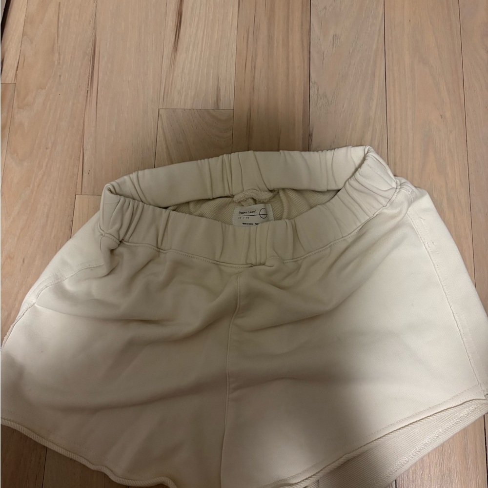 Women's Cream Athletic Shorts